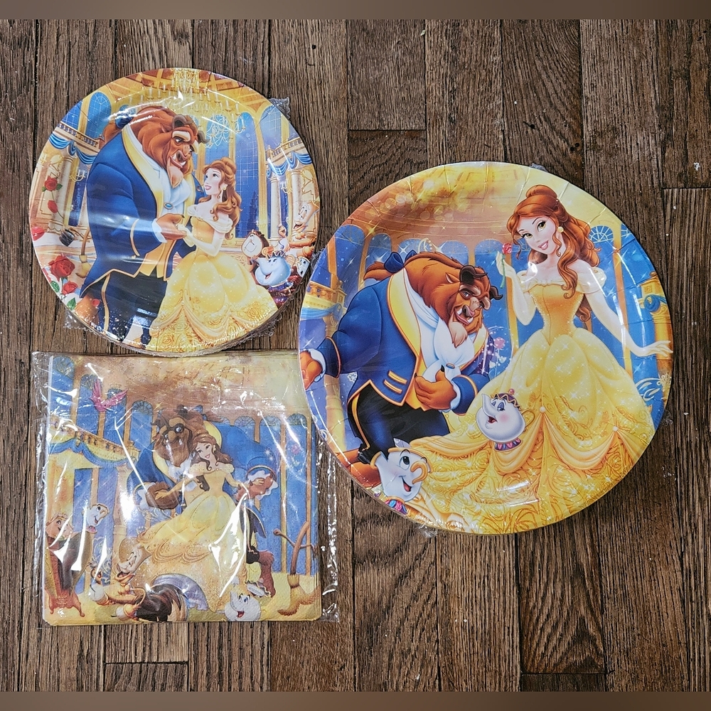 NIB Beauty and the beast tableware